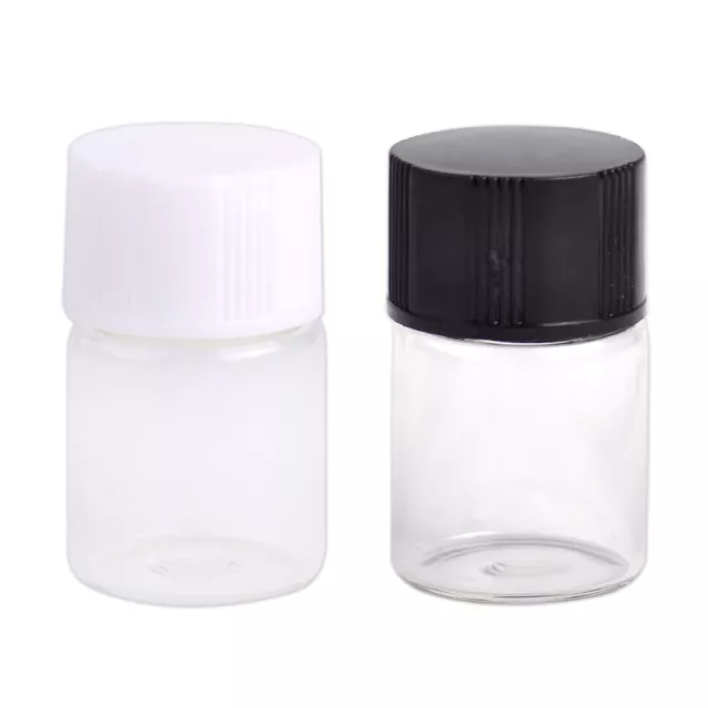 20x 2ml Small Bottle Clear Glass Bottle Empty Vial Screw Lid Perfume 15x25mm lp 2