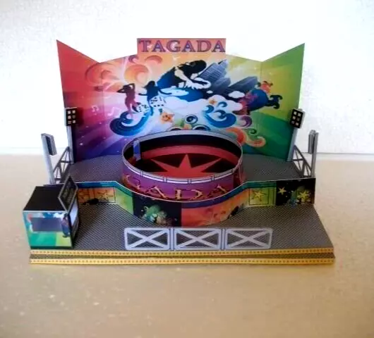 HO Scale Carnival Fair Ride: Tagada with LEDs Card Kit YOU Build! NEW! 1st Ever