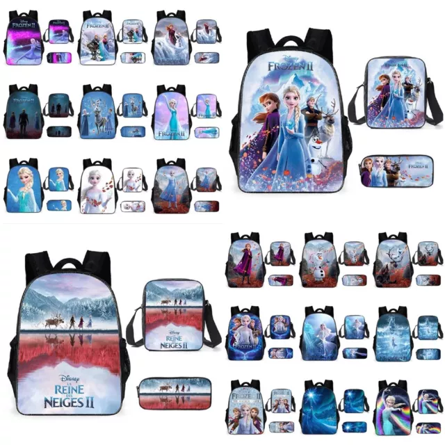 Disney Frozen Cartoon children Elsa Anna Student thermos Bag Box Shoulder  Messenger Picnic bag Pack Lunch