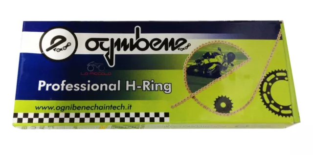 Catena Di Trasmissione Ognibene Dorata Passo 520 O Ring Serie Oro 120 Maglie