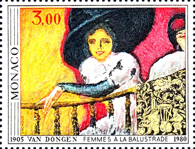 1438 postfrisch MNH Monaco 1980 van Dongen Niederlande Gemälde Frau Balustrade