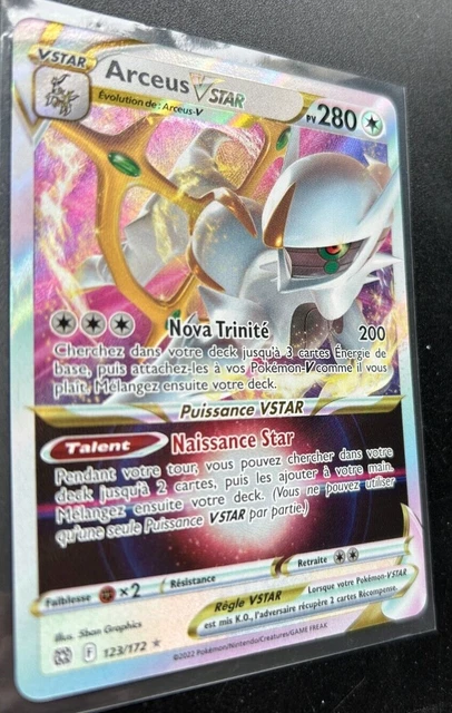 Arceus VSTAR 123/172 – Ultraboost X – Épée Et Bouclier 9 – Coffret 10 Cartes Pokémon Françaises – Sans Doublon