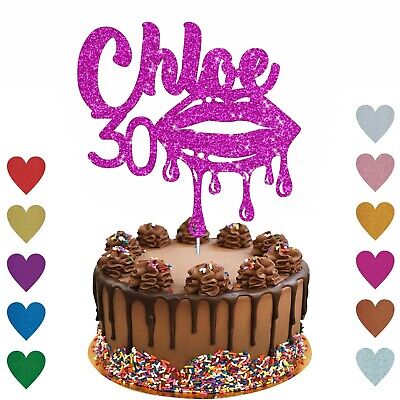 CAKE Topper Personalizzato Ragazze giorno S. Valentino Festa Di Compleanno Felice Ragazza Uk