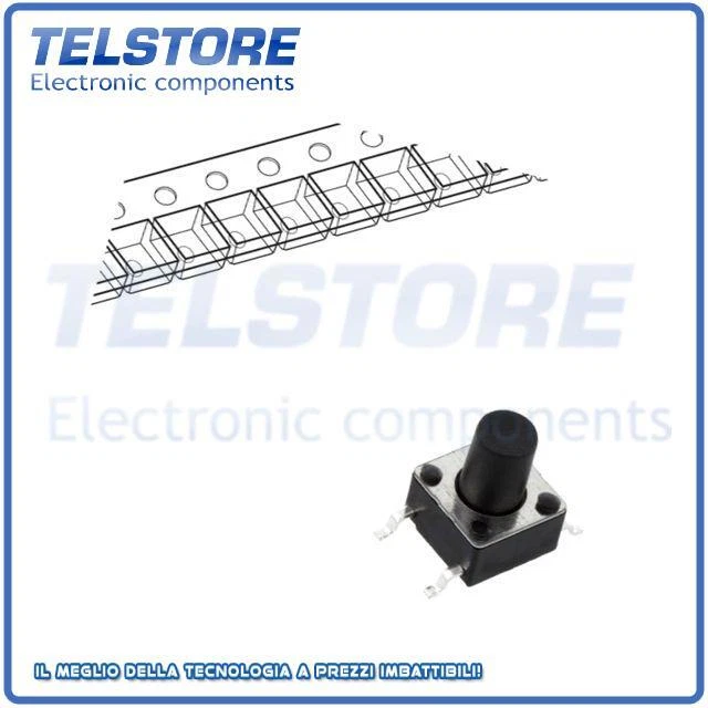 5pcs  Microcommutatore TACT SPST-NO Pos 2 0,05A/12VDC SMT assente 1301.9318.24 .