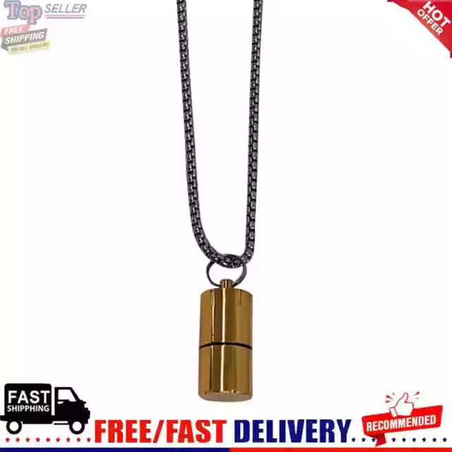 Hip Hop Jewelry Lighter Case Necklace Titanium Steel Pendant for Men Women Chain