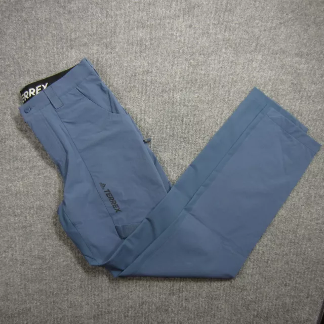 Adidas Terrex Zupahike Pants Men 32"L Blue Wonder Steel Hike Outdoor NEW