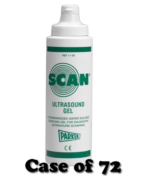 Parker 11-08 SCAN Ultrasound Gel, 8 oz, Exp 08/27. - Case of 72