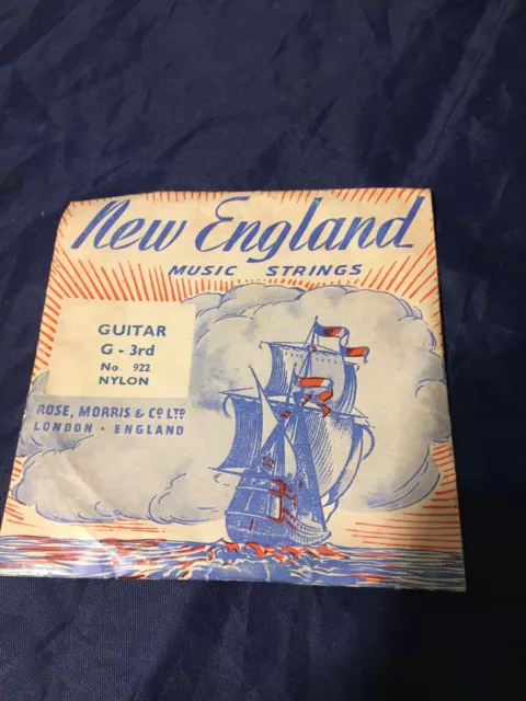 Vintage Old New England Music Strings Packet & Guitar String Rose Morris Ltd
