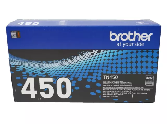 🔥SEALED GENUINE Brother TN-450 Black HIGH YIELD Toner Cartridge TN450 SHIPS NOW