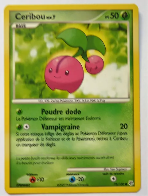 Carte Pokémon France  ceribou 75/130 . 2007 Bloc Diamant et Perle