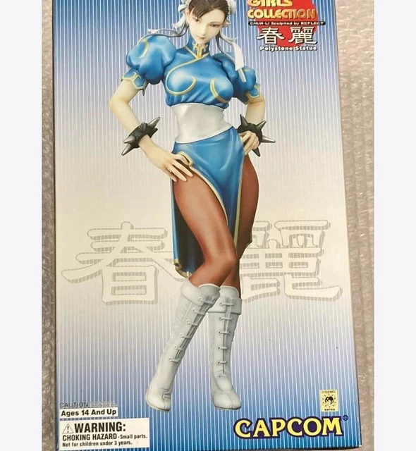 Capcom Genuine Street Fighter Chun-Li Polystone Statue figure W/Box F/S FEDEX Capcom Genuine Street Fighter Chun-Li Polystone Statue figure W/Box F/S FEDEX