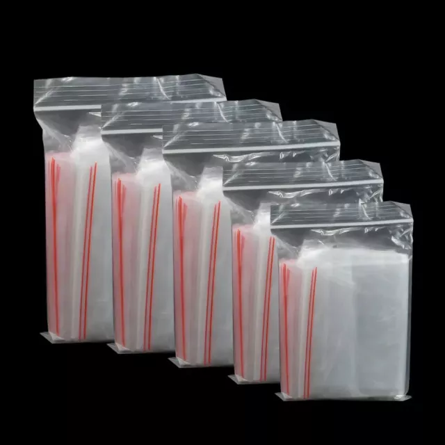 50 Zipped Lock Bag Transparent Plastic Clear Food Storage Reclosable  Package bag