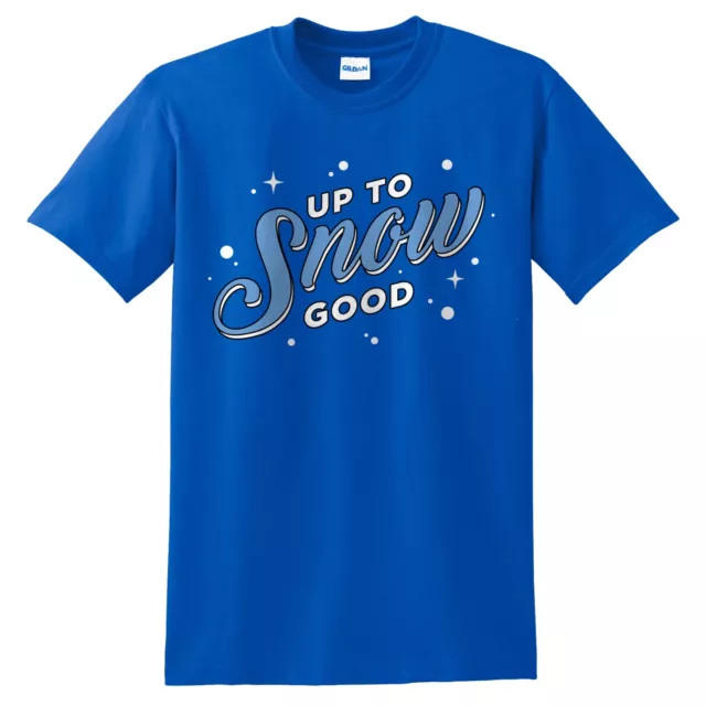 T-shirt top Up To Snow buon Natale maglietta divertente Natale retrò bambini donna