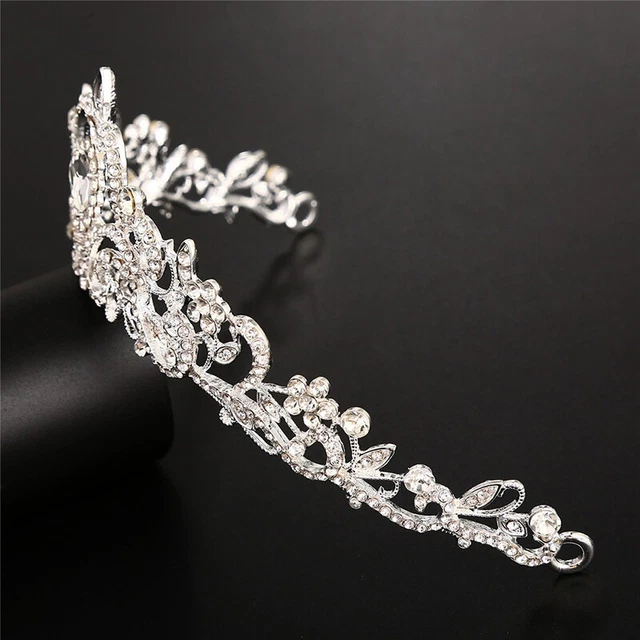 Corona di cristallo copricapo sposa tiara moda corona di strass matrimonio decorazione per capelli Y4