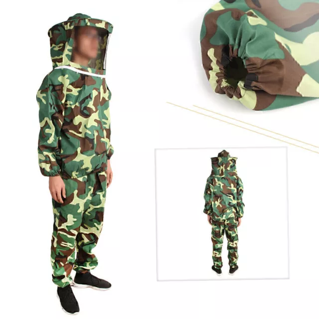 Jacket Pants Veil Bee Protective Dress Camouflage Beekeeping Suit