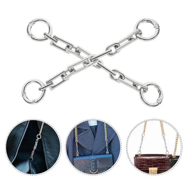 Set Di 2 Catene Prolunga Per Borsa – 1 Catena Con Perle E 1 Catena Metallica, Per Tracolla E Portamonete - 5