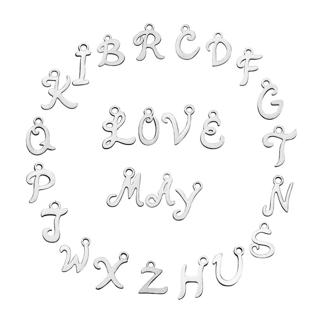 26PC Initial Charme Armband Alphabet Anhänger Alphabet Charms Schmuck Machen 2