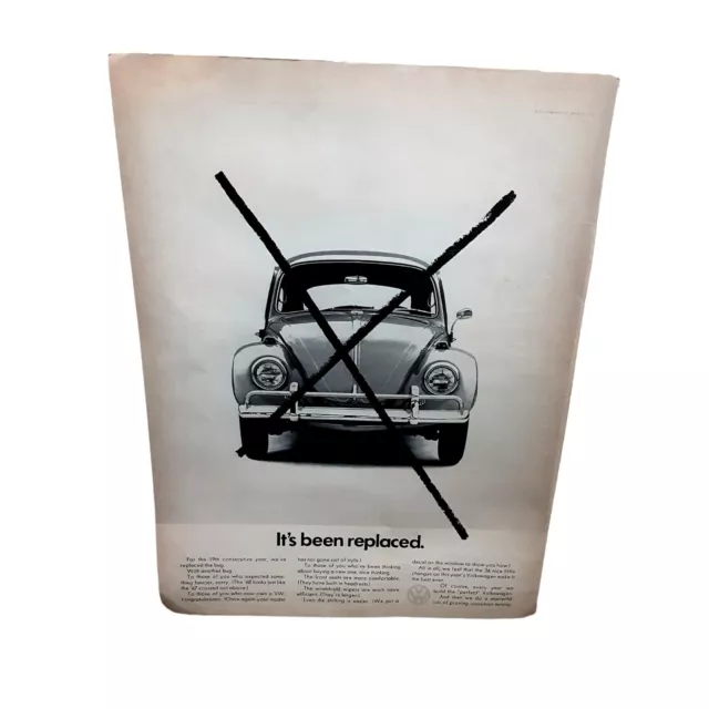 1967 VW Volkswagen BUG vintage Original Print ad
