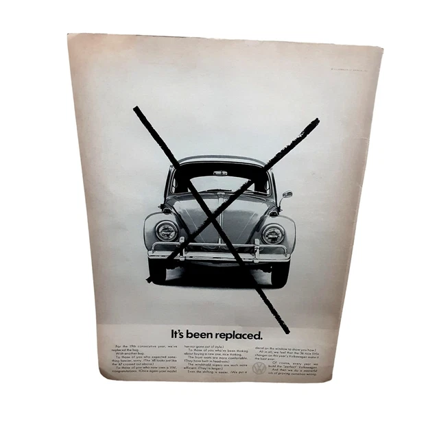 1967 VW Volkswagen BUG vintage Original Print ad
