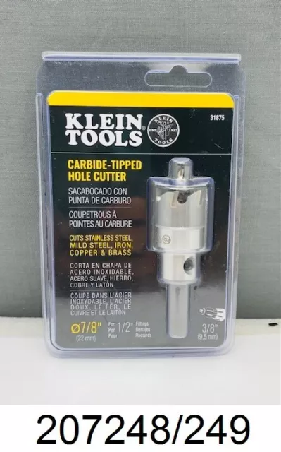 Klein Tools 31875 7/8 inch Carbide Hole Cutter Drill Bit