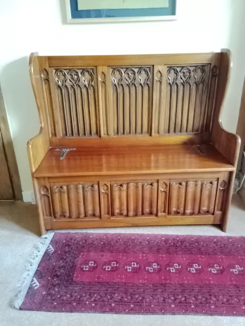 Monks Settle bench with storage