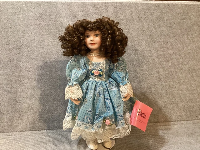 *Paradise Galleries Treasury Collection 14” Porcelain Doll in Blue Dress
