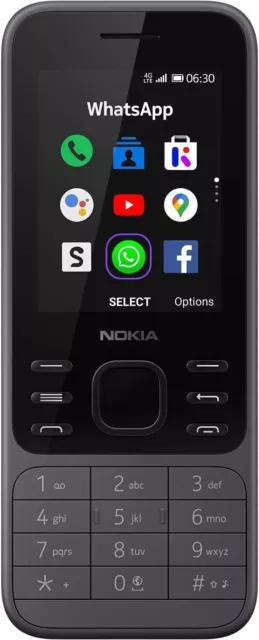 New Boxed Nokia 6300 4G Black Unlocked Dual Sim Genuine Supports Whatsapp