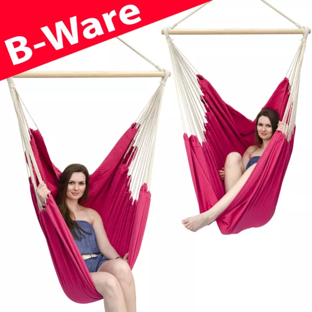 B-Ware Hängematte Hängestuhl 2 Personen XXL 185cm Hängesitz Schaukel