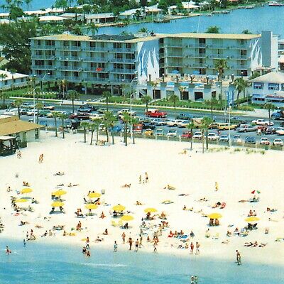 Clearwater Beach Florida FL Americana Gulf Resort Beach Unused Ephemera Postcard