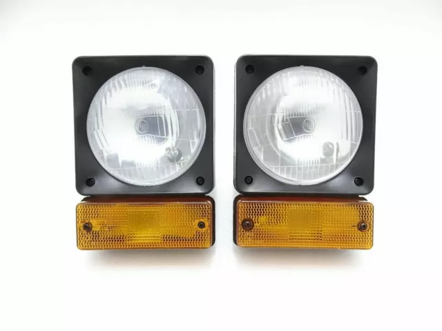 Jcb Loadall Fastrac Front Headlight Set Pair With Indicator Assembly