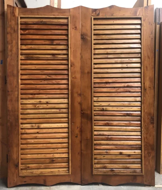 Rustic Cafe Saloon doors 77" X 83-1/2" Rustic Reclaimed lumber Doug Fir