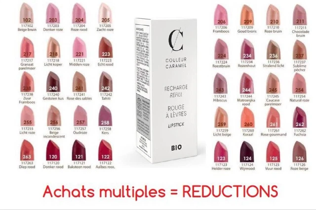 COULEUR CARAMEL BIO Gloss Levres 850 Rouge Cerise Mat 6,5Ml EUR 13,99 - FR