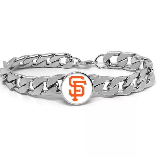 San Francisco SF Giants Mens Stainless Wide Link Chain Bracelet Jewelry Gift D4