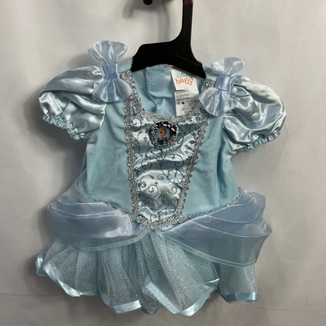 Cinderella Baby Costume 0-6 Months Infant Blue Diaper Cover Cameo Tulle Skirt