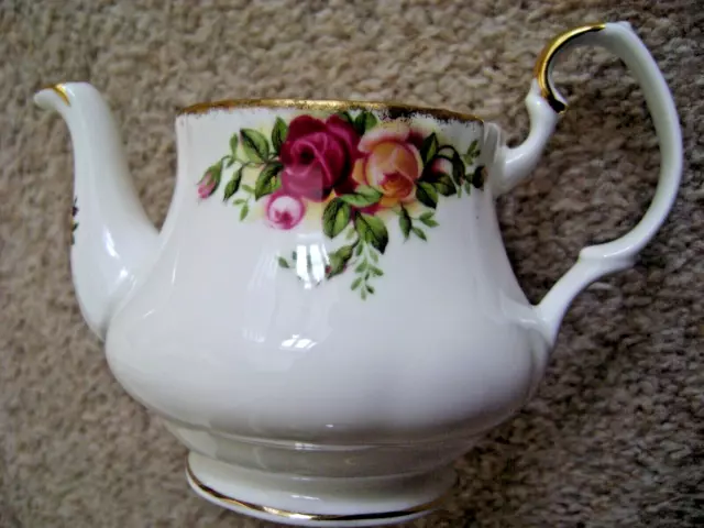 Royal Albert England porcelain miniature tea pot,Old Country Roses,no lid 3