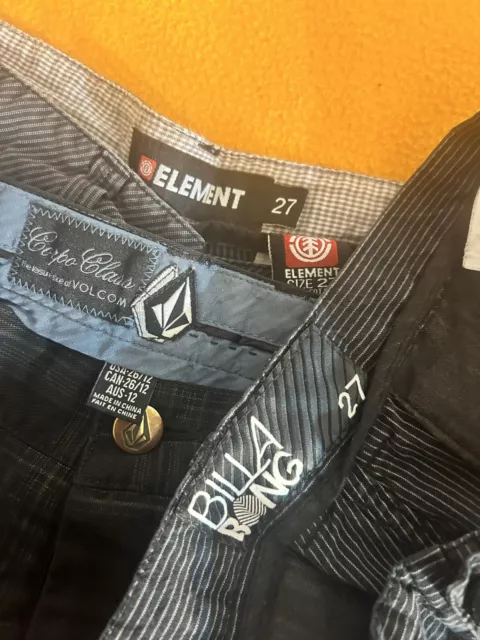 Boys Shorts Size 12 14 Volcom Element Billabong 26 27