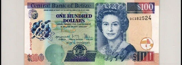 Belize 100 Dollars, 2017, CIR Banknote NL179
