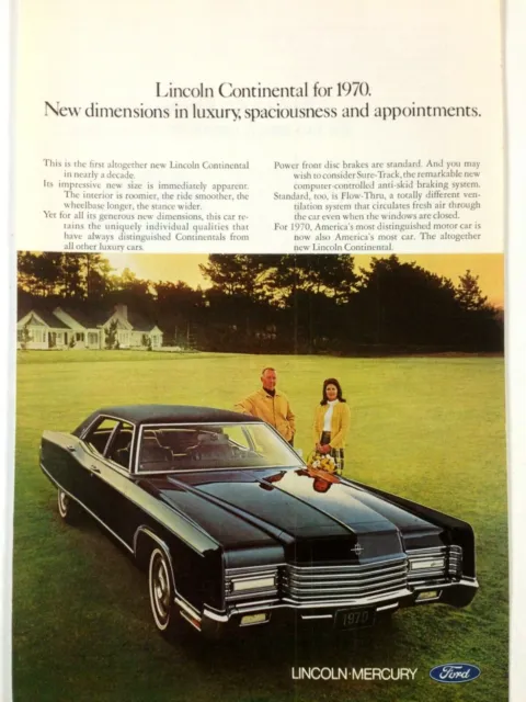 1970 Lincoln Continental Mark 3 Print Ad