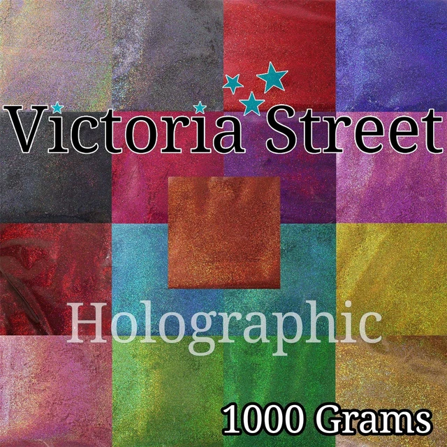 Victoria Street Glitter 1000g in Holographic - Bulk Wholesale KG Laser Hologram