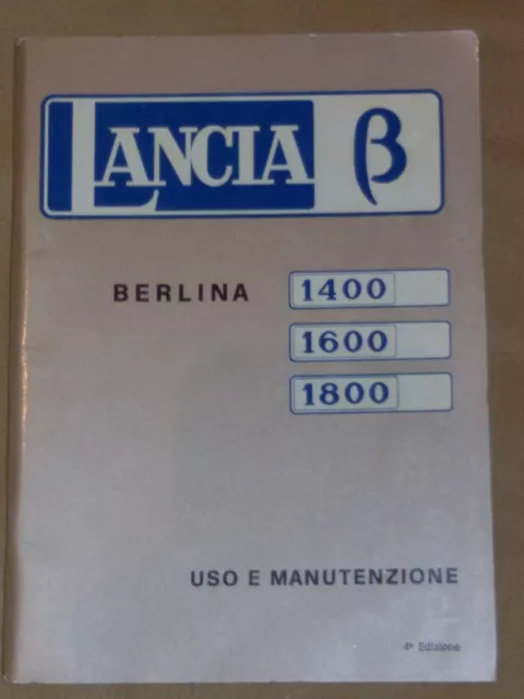 Libretto - Manuale Uso E Manutenzione Lancia Beta Berlina  - Originale