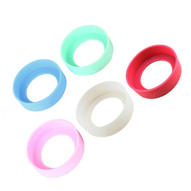 4 Pièces Housse Protection Bouteille Eau Silicone - Manchon Antidérapant Fond Transparent 65mm