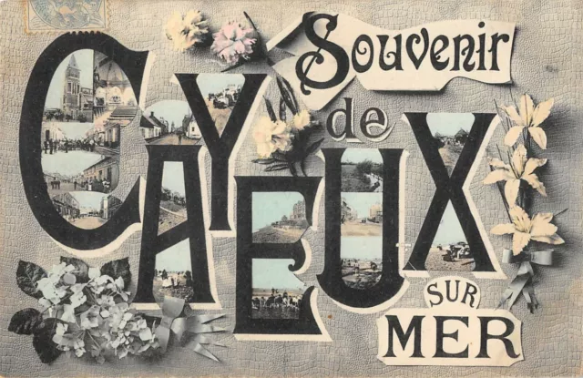 Cpa 80 Souvenir De Cayeux Sur Mer