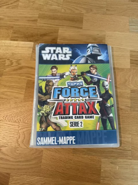 Star Wars Force Attax Clone Wars Serie 2 Konvolut mit Sammelmappe