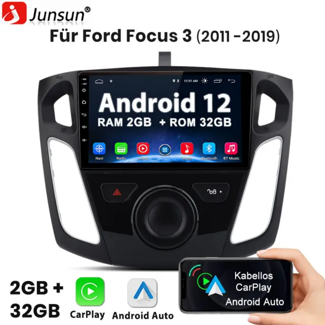 CarPlay Android 12 Autoradio Für Ford Focus III 2011-2019 Navigation DSP GPS AUX