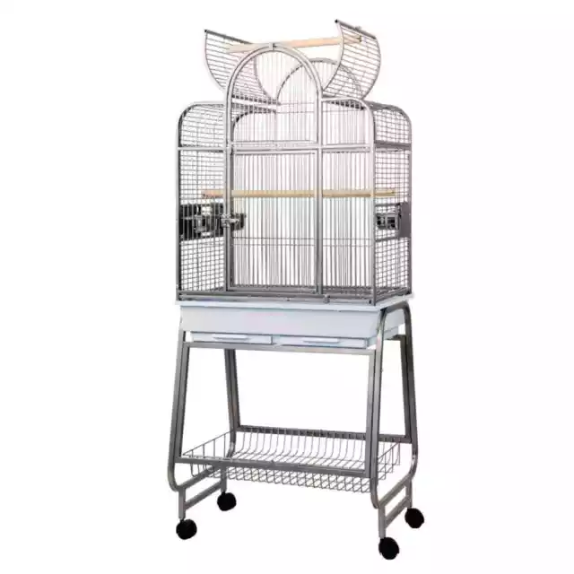 Strong Cage pour perroquets Villa Bianca Gris 67,7 x 51,5 x 154 cm 2