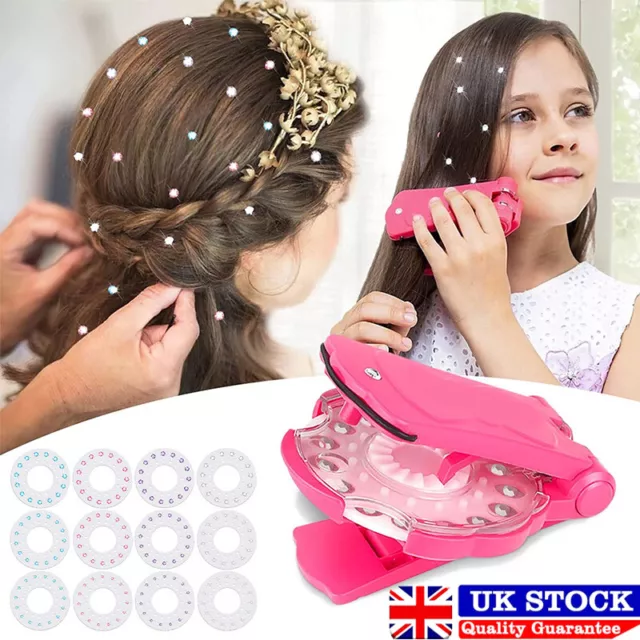 Hair Gems Shining Bling Diamond Hair Sparkle Stapler Machine Set Gems Kids  Gifts