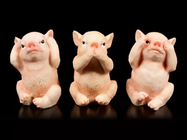 Schweinchen Chiffres - Pas Mal - Drei Mignonne Porcelet Cadeau Décoration 2