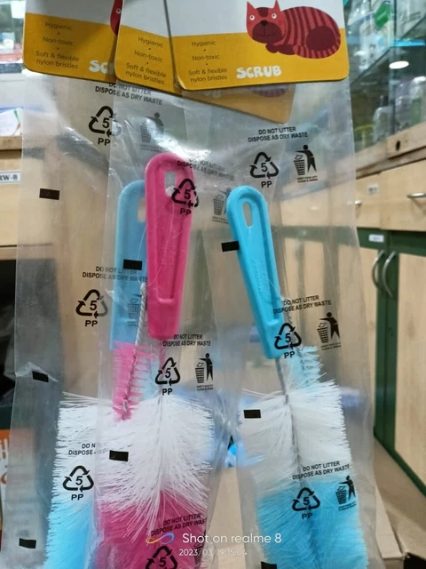 Morisons* Bottle Cleaning 360 Degree Rotation  Cup Nipple Cleaning Brush f/ship.