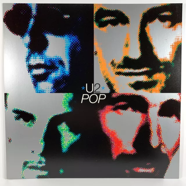 U2 Pop ORIGINAL 12"x12" PROMO Album Flat POSTER Double Sided 1997 Bono THE EDGE