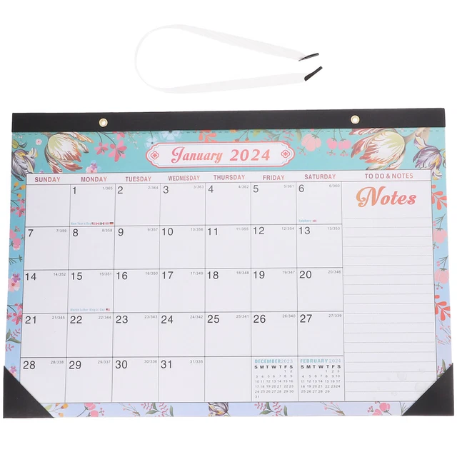 Calendrier Mural 2024 LANG Colibris - Illustrations Susan Bourdet - Papier Gaufré Lin - Œillet Laiton